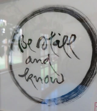 picture of "be still and know"